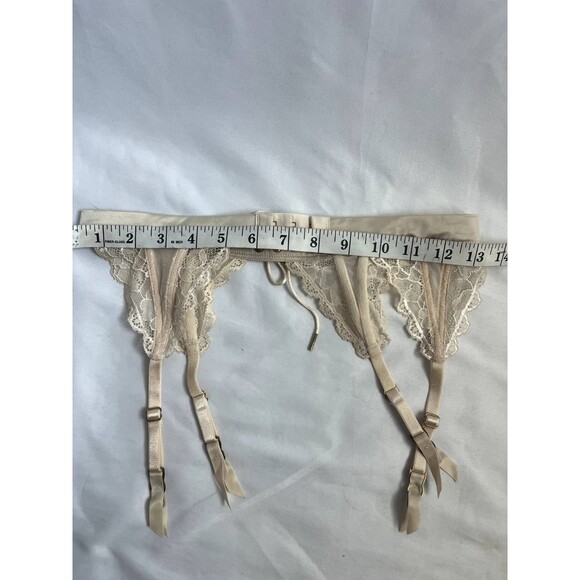 Vintage Victorias Secret Beige Cream Lace Garter Belt Lingerie Size XS/S Cute - Picture 8 of 9
